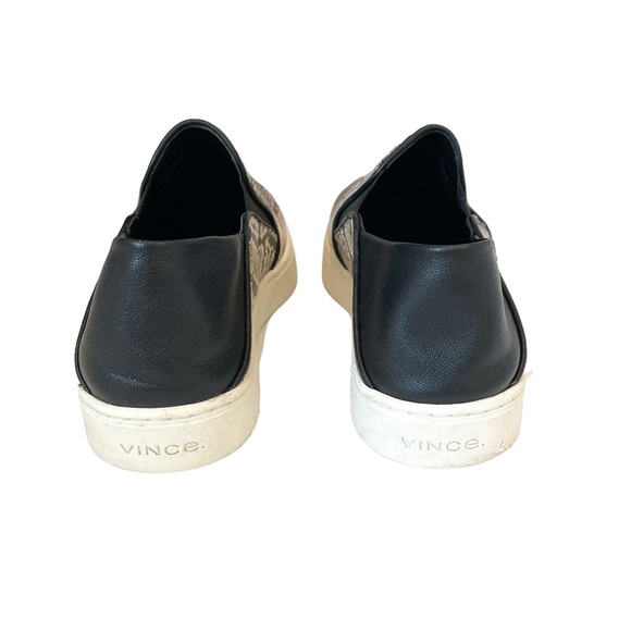 VINCE Garvey Snake Print Leather Slip On Sneakers - Size 9.5 M - Picture 5 of 7